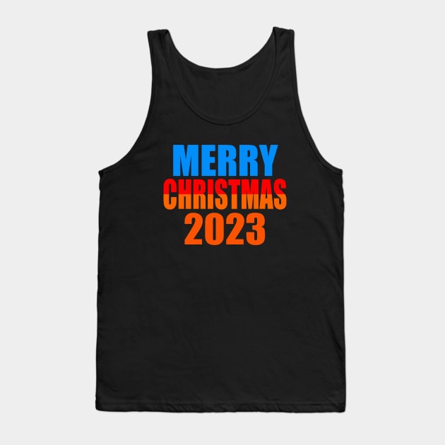 Merry Christmas 2023 Tank Top by Evergreen Tee